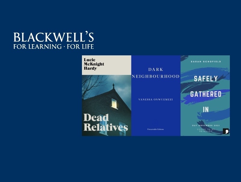Book covers from Lucie McKnight Hardy, Vanessa Onwuemezi & Sarah Schofield.