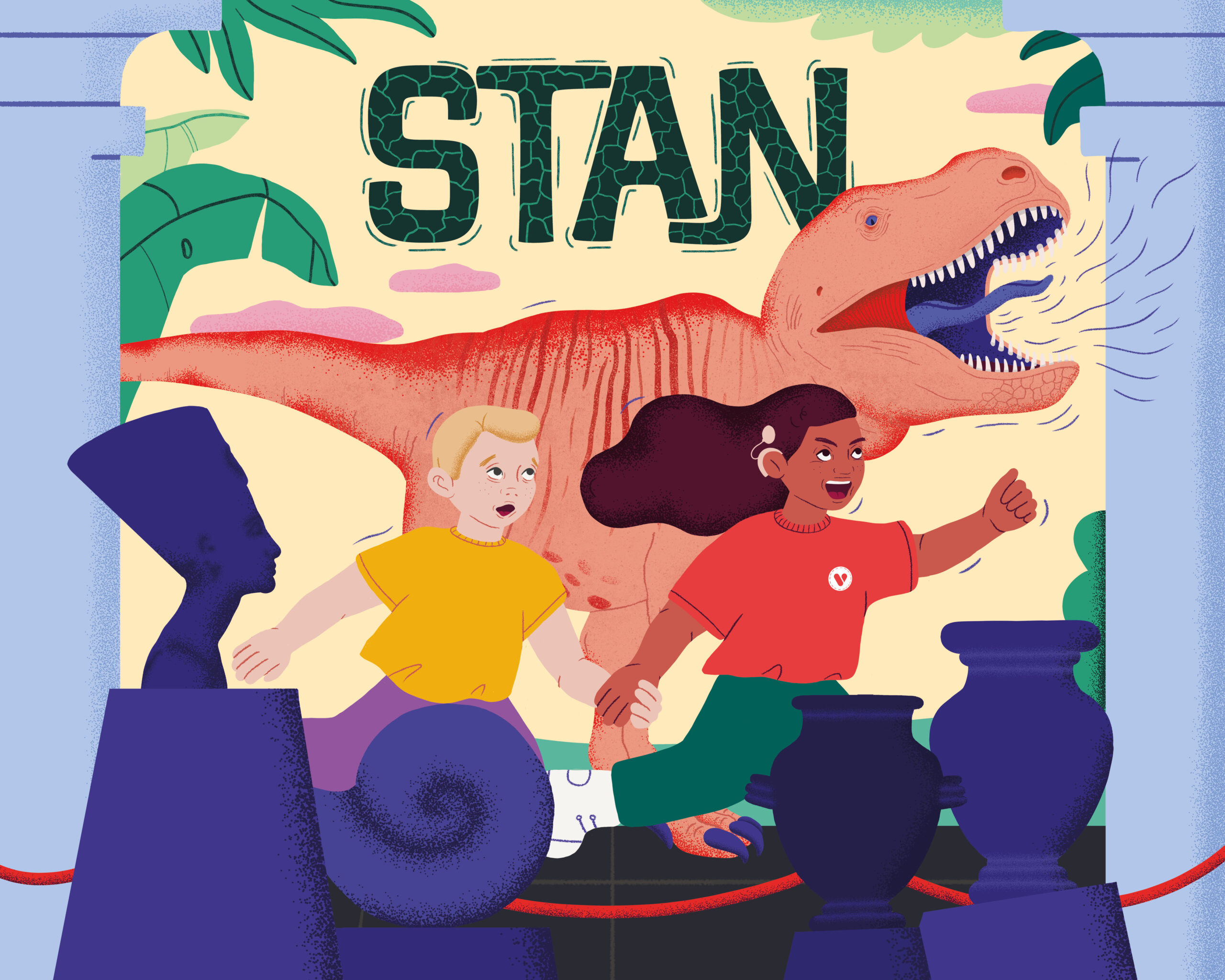 Poster design for Stan: a powerful tale of friendship and dinosaurs