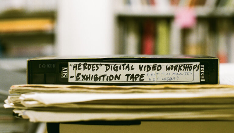 Photo of Castlefield Gallery's archives on 35mm film by George Gibson & Grace Collins