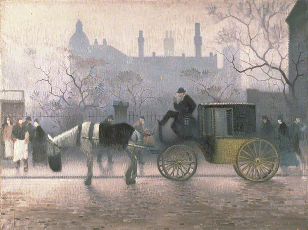 Valette, Adolphe; Old Cab at All Saints, Manchester; Manchester Art Gallery; http://www.artuk.org/artworks/old-cab-at-all-saints-manchester-206248